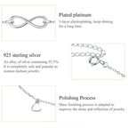 Elegant 925 Sterling Silver Infinity Chain Anklet Trendy Summer Foot Jewelry Anklets