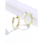 Genuine Sterling Silver Hoop Earrings Elegant Rose Gold Color Women’s Fashion jewelry SCE808
