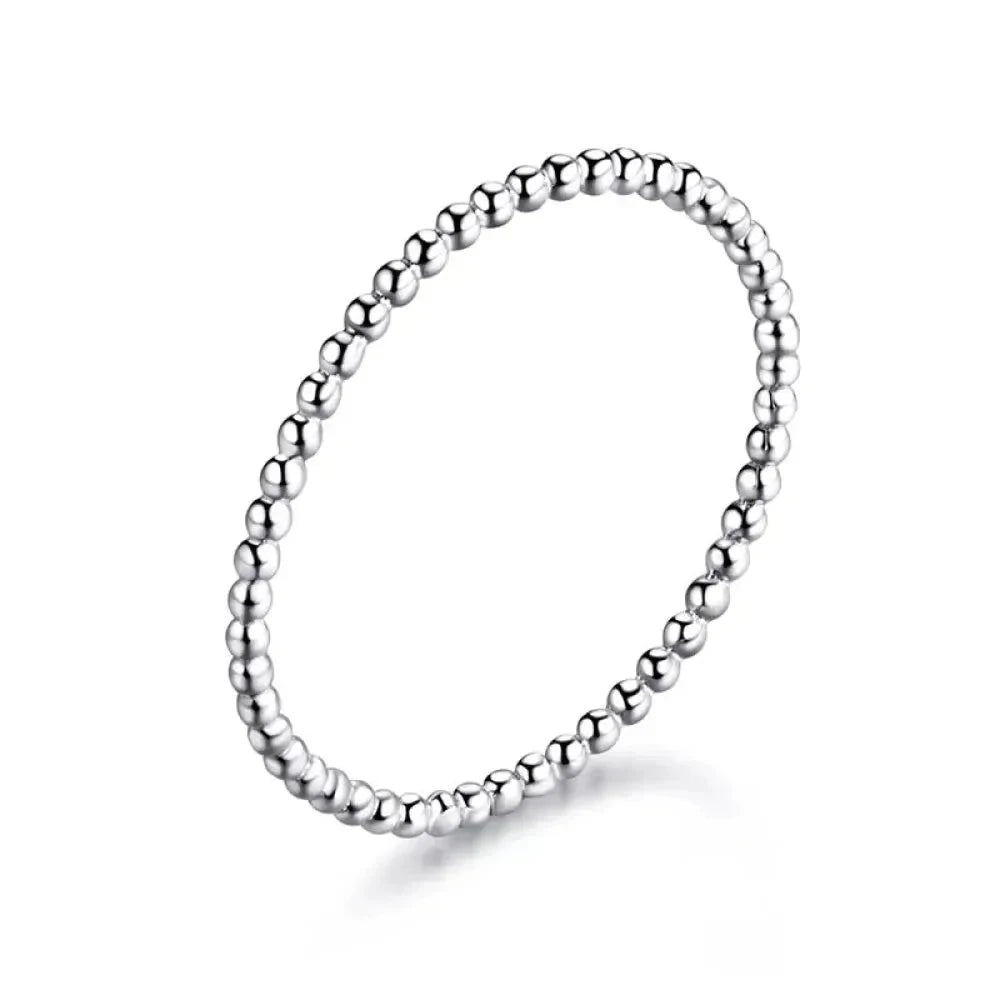 925 Sterling Silver Braided Texture Twisted Eternity Band Stackable Rings - Fine jewellery - Beads / 6