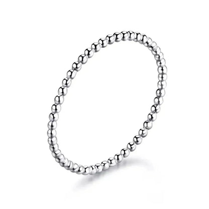 925 Sterling Silver Braided Texture Twisted Eternity Band Stackable Rings - Fine jewellery - Beads / 6