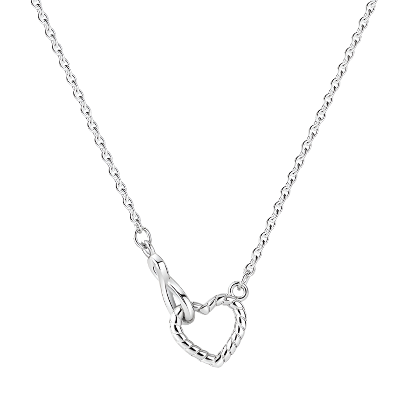 Infinity Love Sterling Silver Heart Pendant Necklace - Necklaces
