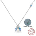 Magical Firefly Sterling Silver Necklace with Glow in the Dark Enamel Pendant Necklaces