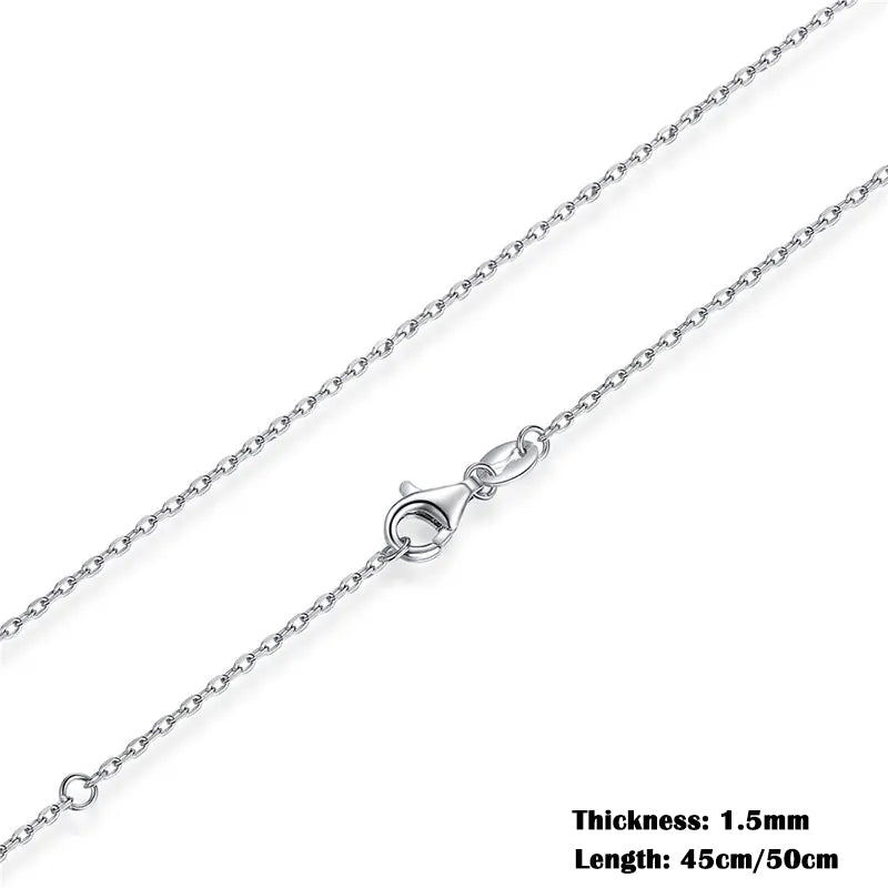 Timeless Elegance: 925 Sterling Silver Adjustable Necklace Chain For Women Sca009 / 45Cm Necklaces