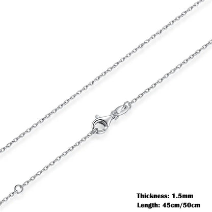Timeless Elegance: 925 Sterling Silver Adjustable Necklace Chain for Women - Sca009 / 45Cm - Necklaces