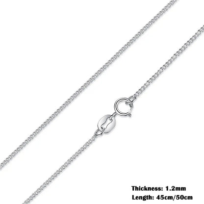 Timeless Elegance: 925 Sterling Silver Adjustable Necklace Chain for Women - Sca006 / 45Cm - Necklaces
