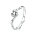 Ignite Love’s Passion: Heart Shaped Moissanite Solitaire Engagement Ring 6 Rings