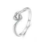 Ignite Love’s Passion: Heart Shaped Moissanite Solitaire Engagement Ring 6 Rings