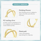 Breathtaking 14K Gold Plated X Ring Elegant Minimalist 925 Sterling Silver Cross For Women Promise Jewelry Scr543 Rings