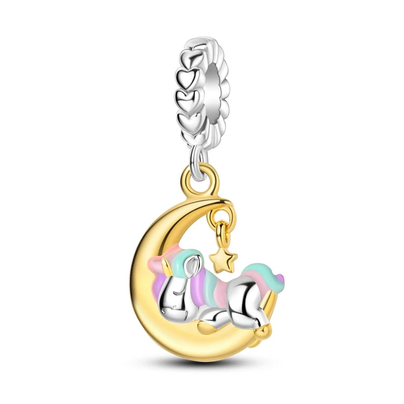 Dreamy Unicorn Sterling Silver Charm - Charms