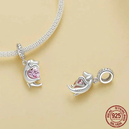 Genuine 925 Sterling Silver Pet Dog Charm for Bracelet - Poodle Dachshund Pendant - Charms