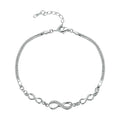 Timeless Infinity Sterling Silver Bracelet With Sparkling Zirconia Bracelets