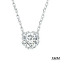 Gorgeous Shiny Choker 925 Sterling Silver Geometric Cut Zircon Pendant Necklace 5Mm Necklaces