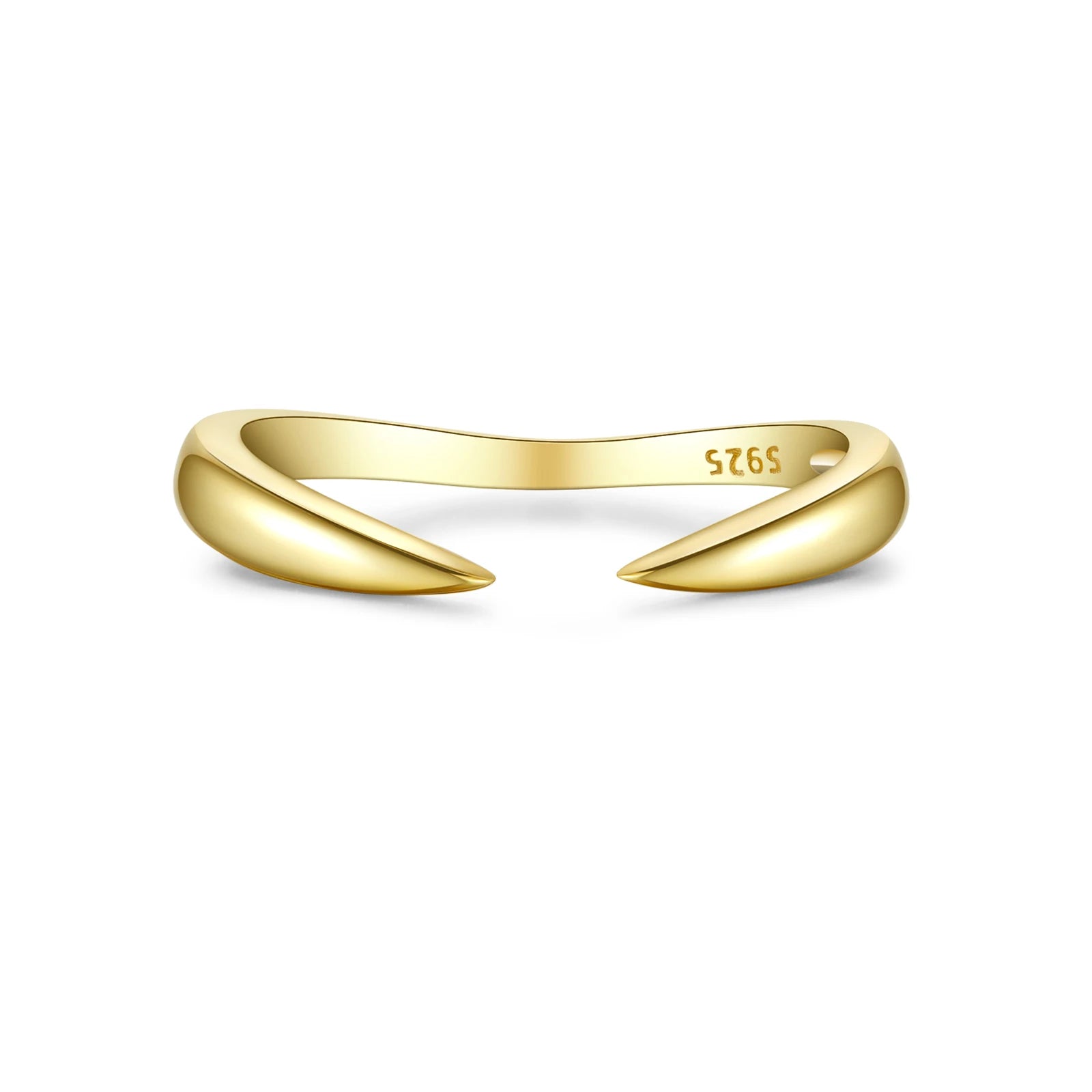 Versatile Sterling Silver Adjustable Ring - Gold - Rings