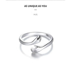 925 Sterling Silver Hug Ring – Adjustable Symbol of Love & Comfort Rings