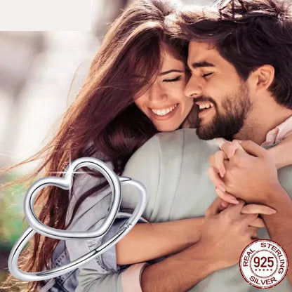 Exquisite 925 Sterling Silver Heart Rings for Women - Romantic Statement jewellery