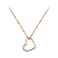Genuine 925 Sterling Silver The Shape Of Love Chain Necklace For Women Fine Jewelry 18.11’’ Collar Rose Gold Necklaces