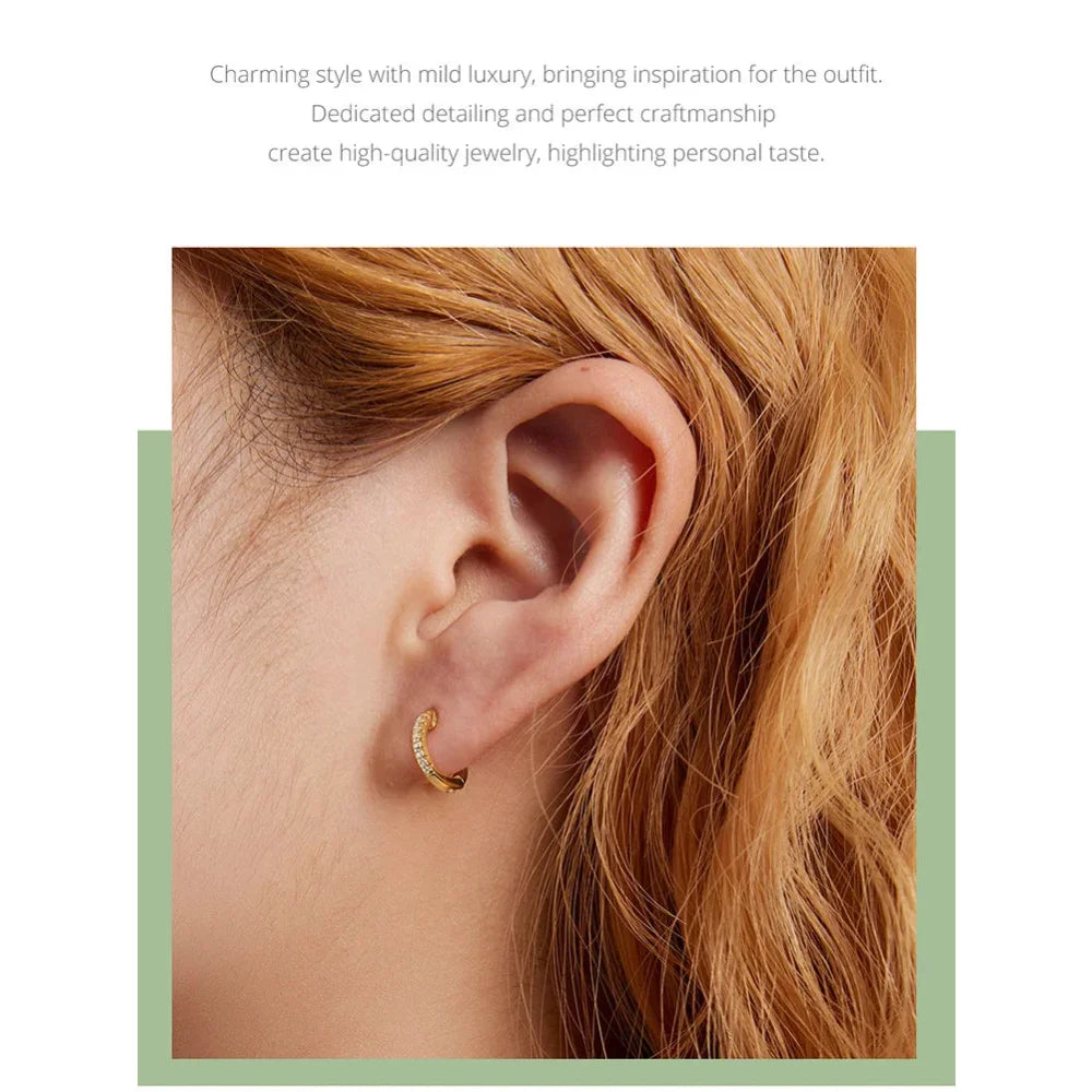 Stunning 925 Sterling Silver Small Hoop Earrings - Chic and Timeless