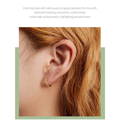 Stunning 925 Sterling Silver Small Hoop Earrings - Chic and Timeless