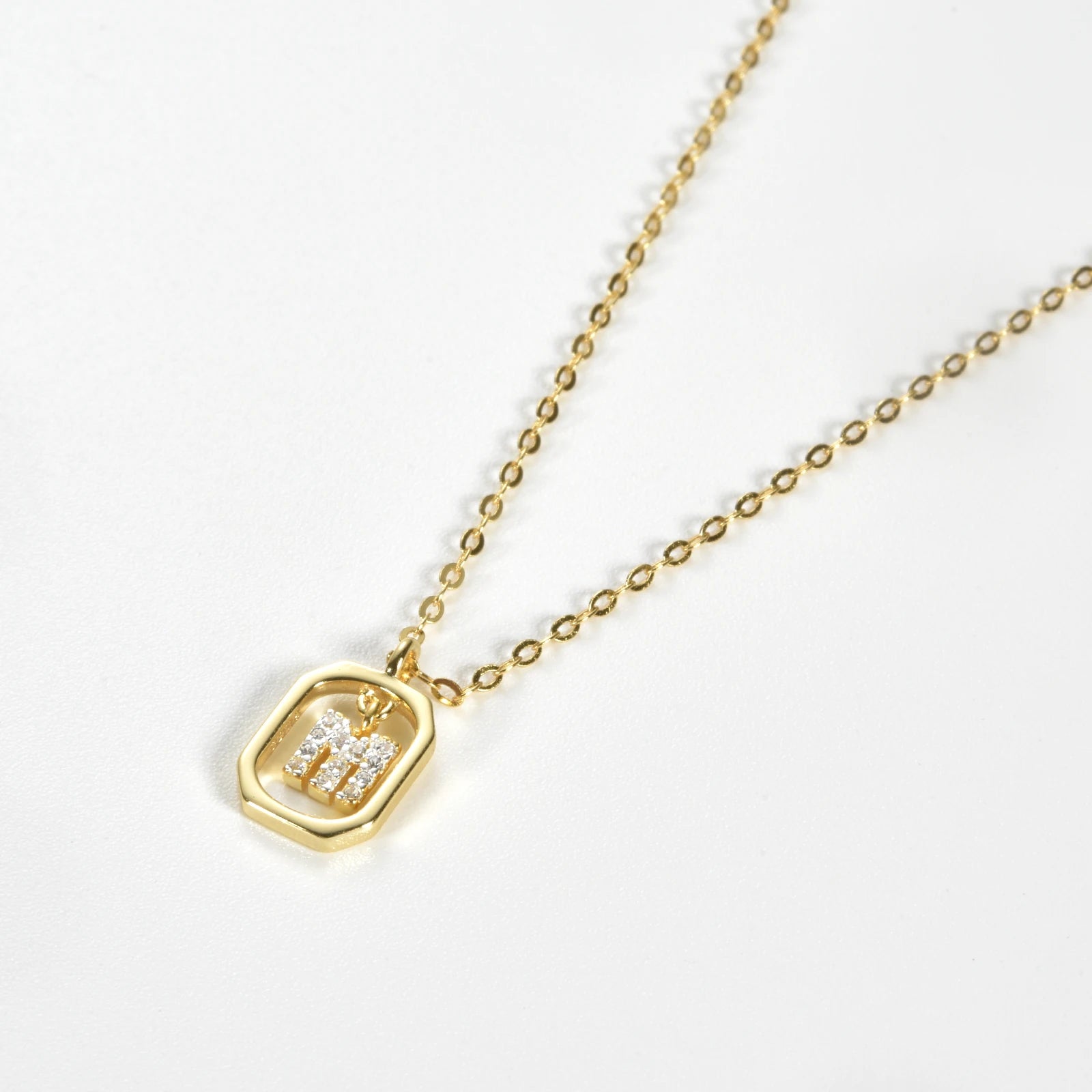 Personalized Initial Sterling Silver Pendant Necklace - Necklaces