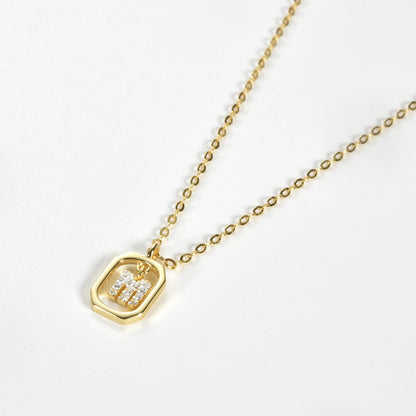 Personalized Initial Sterling Silver Pendant Necklace - Necklaces