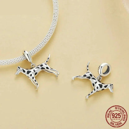 Genuine 925 Sterling Silver Pet Dog Charm for Bracelet - Poodle Dachshund Pendant - Charms