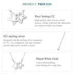 Connected Hearts: Sterling Silver Star/Heart/Cat Pendant Necklace Necklaces