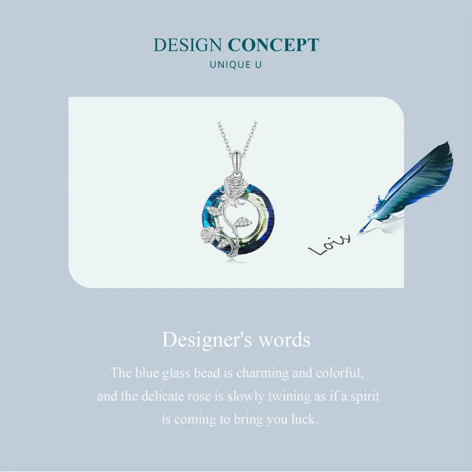 Celestial Harmony: Angel Ring Evil Eye & Tree of Life Sterling Silver Necklace - Pendant Necklaces