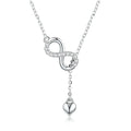 Forever Love: Delicate Infinity Necklace In Sterling Silver Necklaces