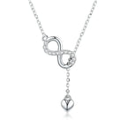 Forever Love: Delicate Infinity Necklace In Sterling Silver Necklaces