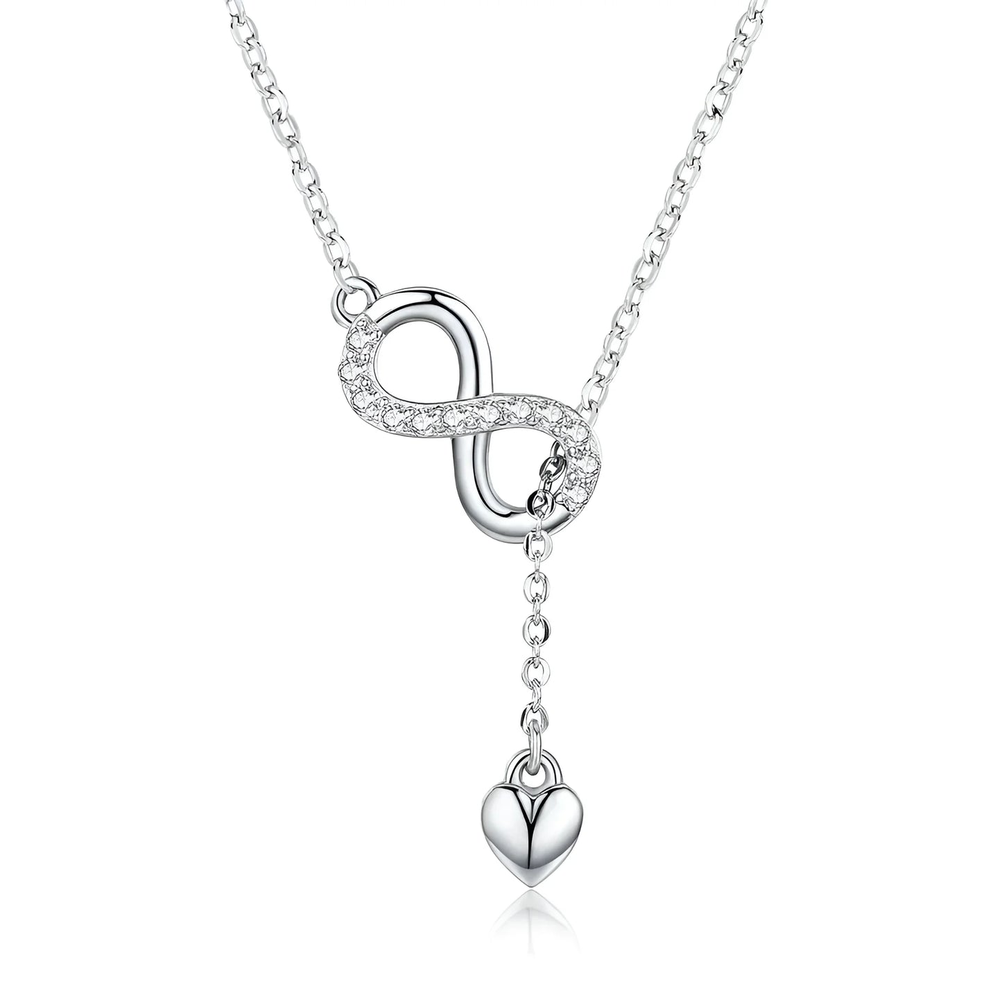 Forever Love: Delicate Infinity Necklace in Sterling Silver - Necklaces