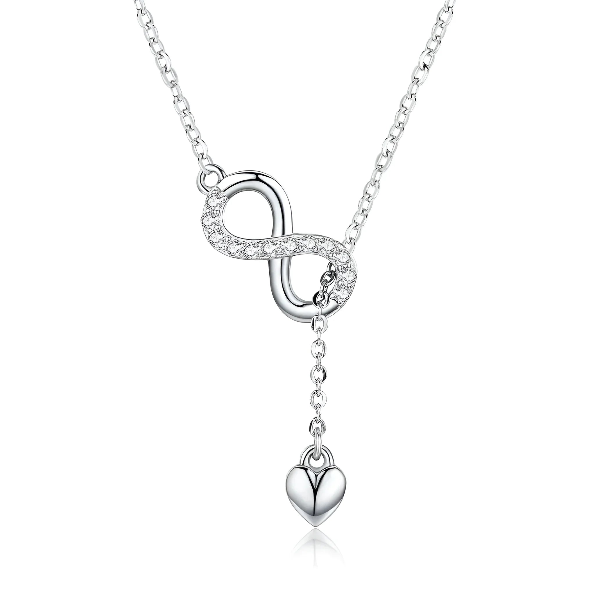 Forever Love: Delicate Infinity Necklace in Sterling Silver - Necklaces