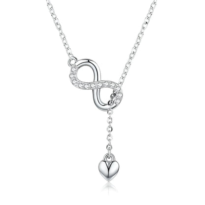Forever Love: Delicate Infinity Necklace in Sterling Silver - Necklaces