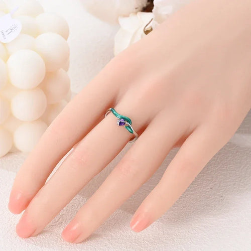 Enchanting Tulip Sterling Silver Ring Rings