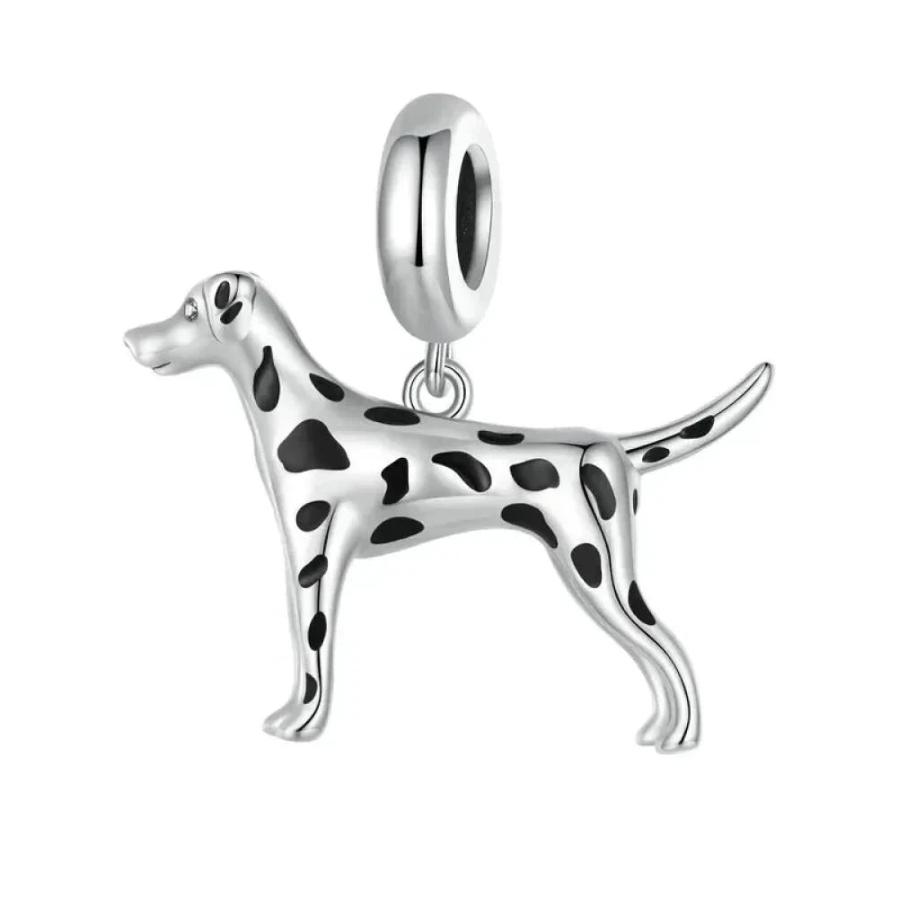 Genuine 925 Sterling Silver Pet Dog Charm for Bracelet - Poodle Dachshund Pendant - Bsc798 - Charms