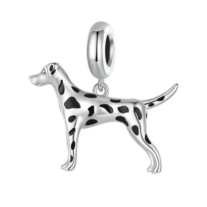 Genuine 925 Sterling Silver Pet Dog Charm for Bracelet - Poodle Dachshund Pendant - Bsc798 - Charms