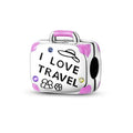 Wanderlust Vibes Sterling Silver Suitcase Charm Charms