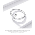 925 Sterling Silver Hug Ring – Adjustable Symbol of Love & Comfort Rings