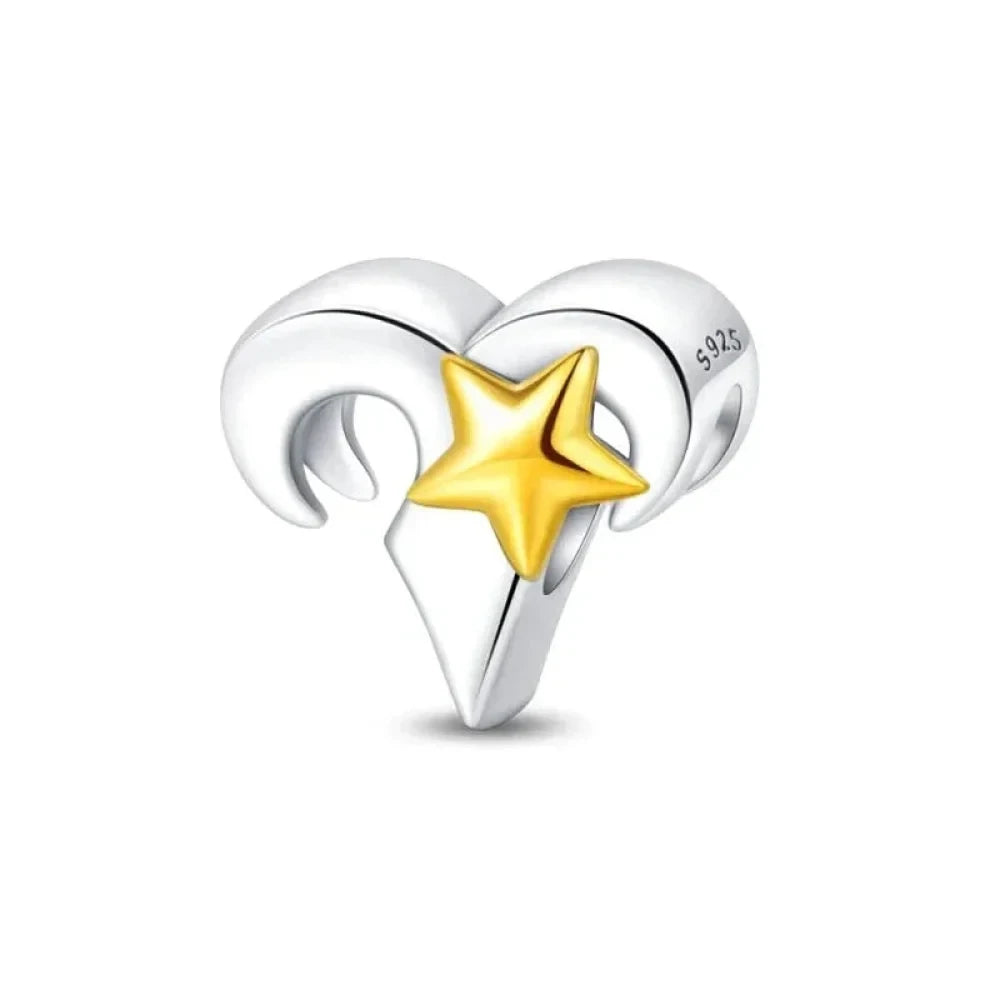 Delicate 925 Silver Zodiac Charm: Personalize Your Bracelet with your Constellation - Aries - Charms