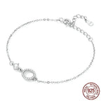 Chic 925 Sterling Silver Simple Ring Bracelet Fine Jewelry For Women Ideal Wedding Gift Bracelets
