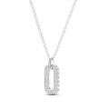 Radiant Oval Sterling Silver Pendant Necklace Necklaces
