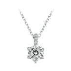 Glamorous Gem 1ct Moissanite Sterling Silver Pendant Necklace 0.5Ct Necklaces