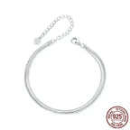 Delicate Elegance: Triple Layered White Gold Plated Bracelet in 925 Sterling Silver Bracelets