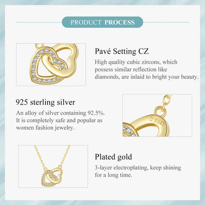 925 Sterling Silver Heart Pendant Necklace - Perfect Valentine’s Day Gift - Necklaces
