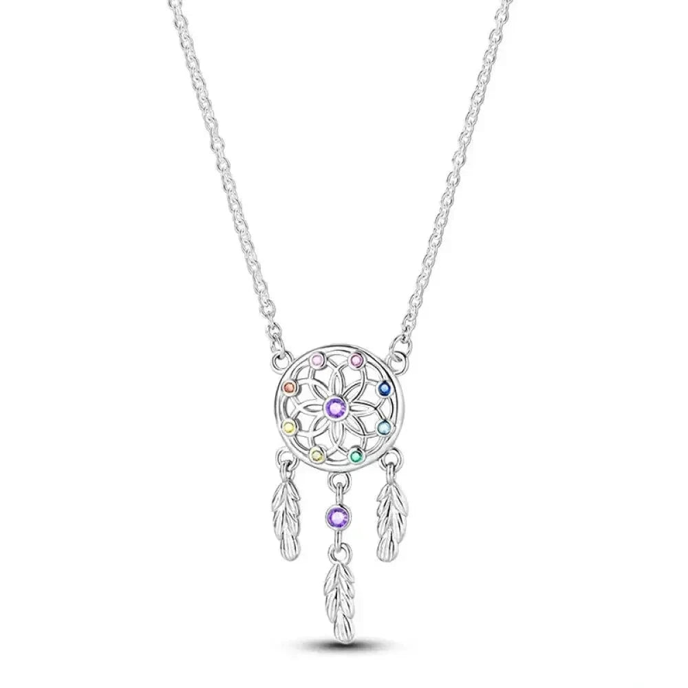 Radiate Timeless Elegance: Round CZ Pendant Necklace (925 Sterling Silver) - Kjn024 - Necklaces