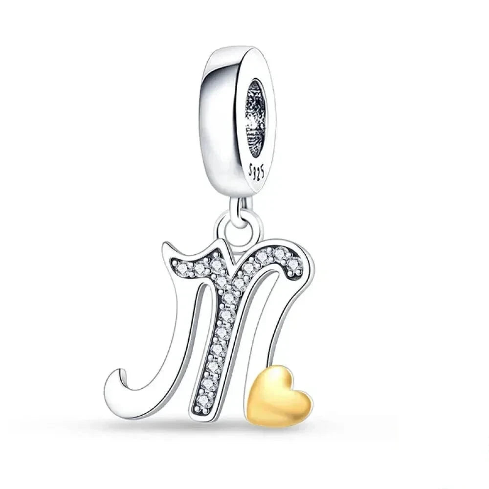 Spell It Out with Style: Alphabet Charms for Bracelets (925 Silver) - M