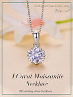 Stellar Shine 1ct Moissanite Sterling Silver Pendant Necklace Necklaces