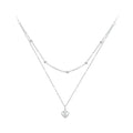 925 Sterling Silver Heart Pendant Necklace Elegant Double Layer Choker For Women Bsn168 Necklaces