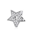 925 Sterling Silver Clear 5A Crystal Collection Family Heart Cross Charm Beads For Bracelet & Necklace Pendant Bsc210