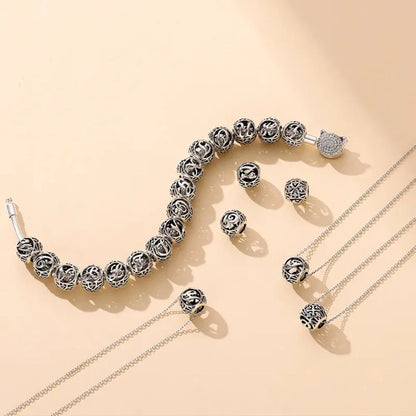 925 Sterling Silver Alphabet Charms - A to Z Letter Collection for DIY jewellery Making