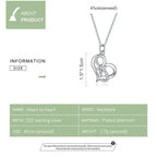 Sterling Silver Forever Love Heart Pendant Necklace With Cubic Zirconia Women’S Necklaces